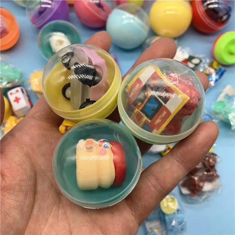 10pcs 45mm Novelty Funny Surprise Mixed Capsule Toy Pet Ball Egg Doll Car Model Doll Toy Children Toy Gift Vending Machine