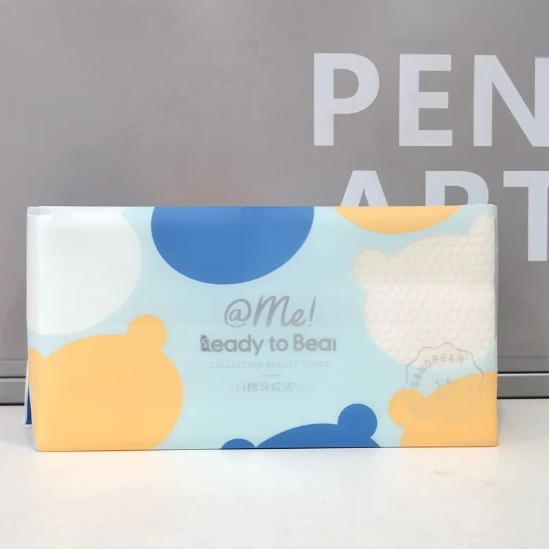 Handuk Wajah Sekali Pakai Thiened Dstring Motif Mutiara, Handuk Katun Lembut untuk Dewasa, Penghapus Makeup, Tisu Basah Ukuran Besar