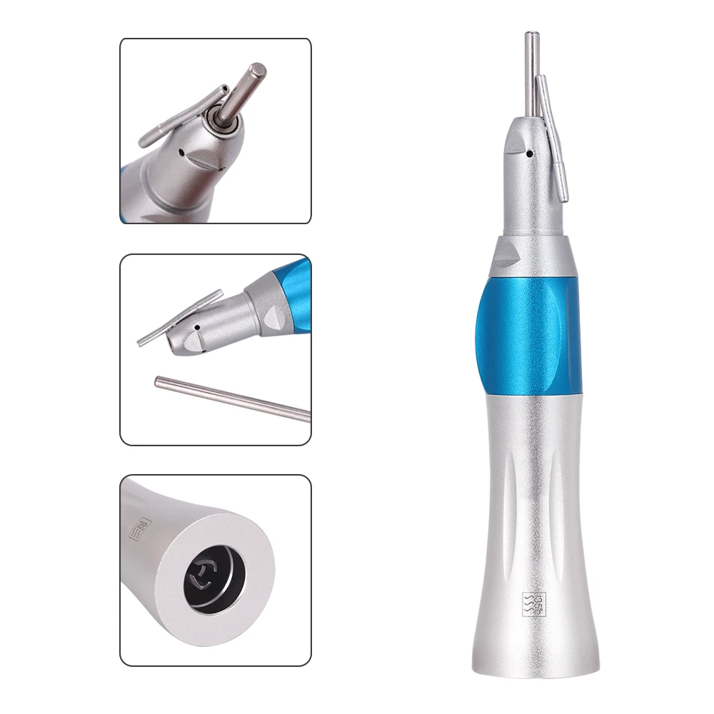 Dental Low Speed Straight Handpiece 1:1 With External Irrigation Pipe 135℃ Autoclave Sterilization Dentistry Surgical Tools