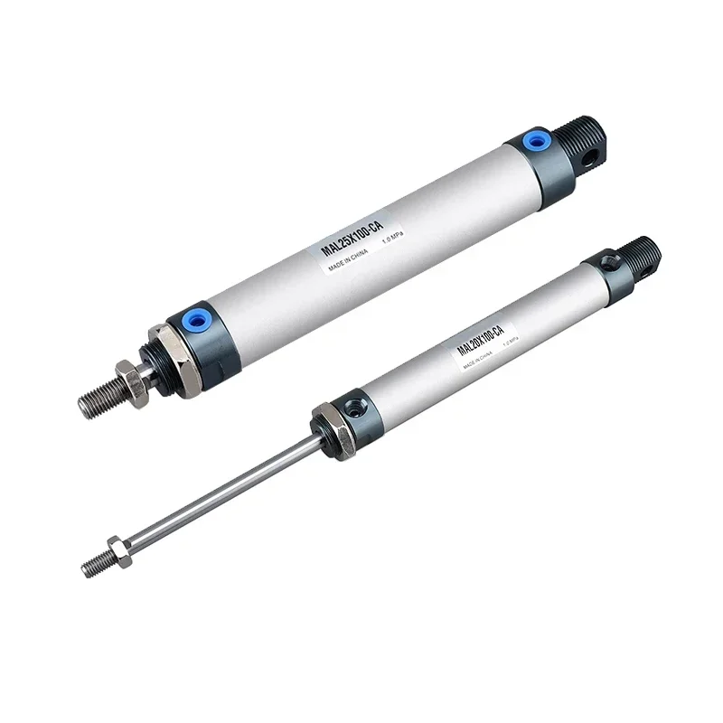 Pneumatic Mini Cylinder MAL 16/20/25/32mm Bore 25/50/75/100/200/300/400/500mm Stroke Single Lever Pneumatic Air Cylinder