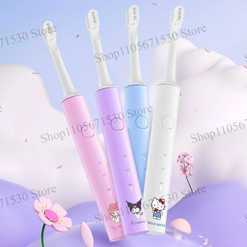 Kawaii Sanrio Kuromi Electric Toothbrush Automatic Waterproof Adult Couple Gift for Girlfriend Wife Best Friend Cartoon Lovely