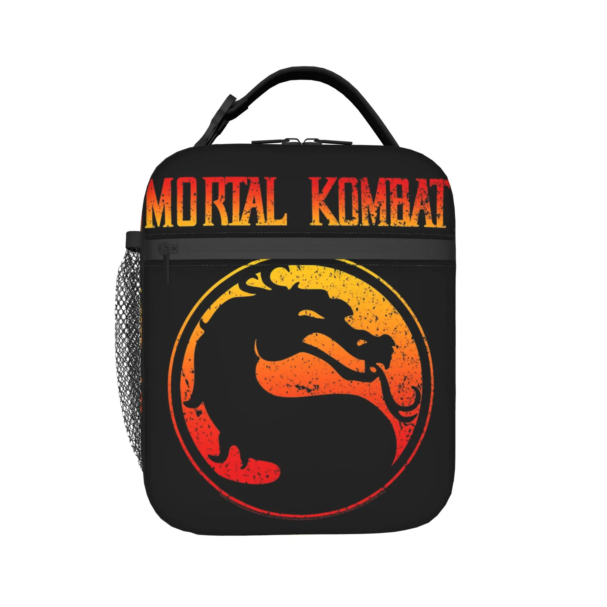 Mortal Kombat Klassic Dragon Gradient Insulated Lunch Bag Cooler Bag Meal Container Tote Lunch Box Food Bag School  Outdoor