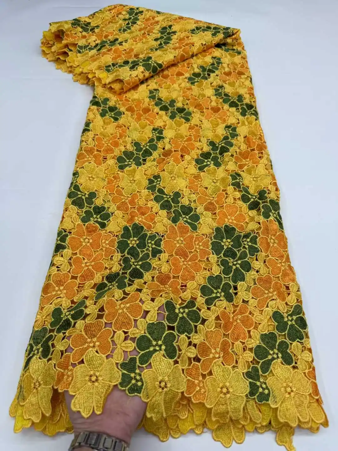 

Guipure Lace Fabric High End Nigerian Latest African France 2025 Hot Sale for Bride Wedding Party Sew Dresses