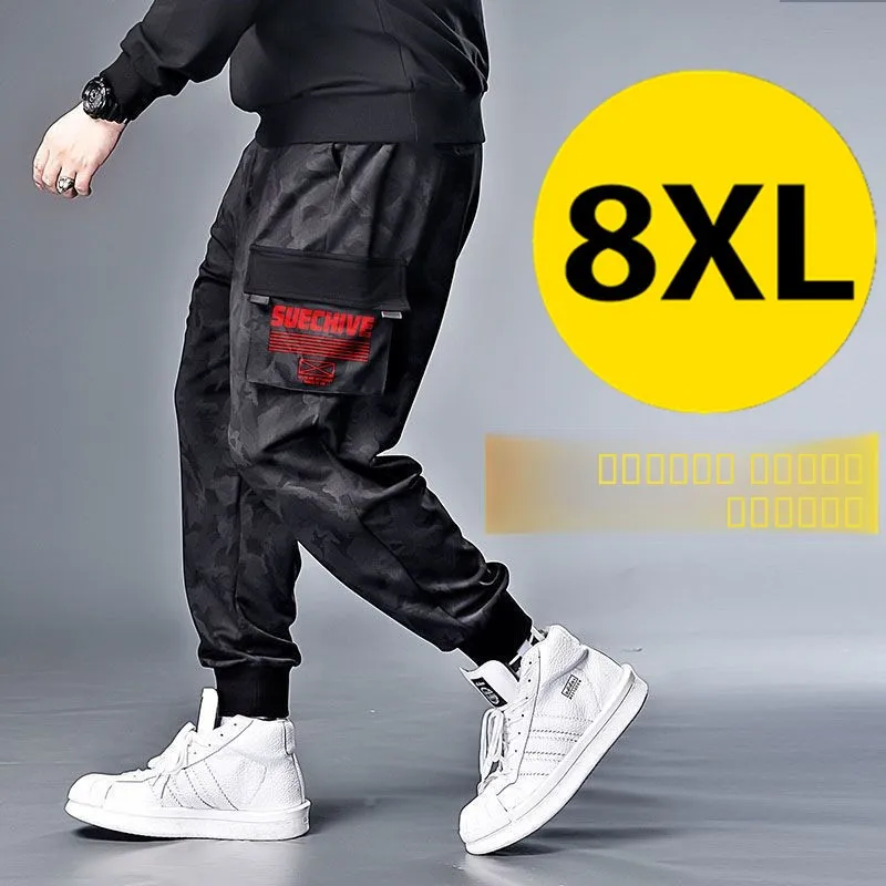 

Весенне-осенние камуфляжные рабочие брюки для мужчин, эластичные спортивные свободные повседневные брюки-карго, большие размеры, брюки-джоггеры