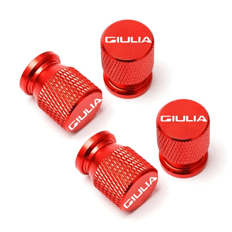 Car Wheel Tire Valve Caps Tyre Stem Covers Airdust Waterproof For Alfa Romeo VELOCE Ti Giulia 147 156 Stelvio Decor Accessories