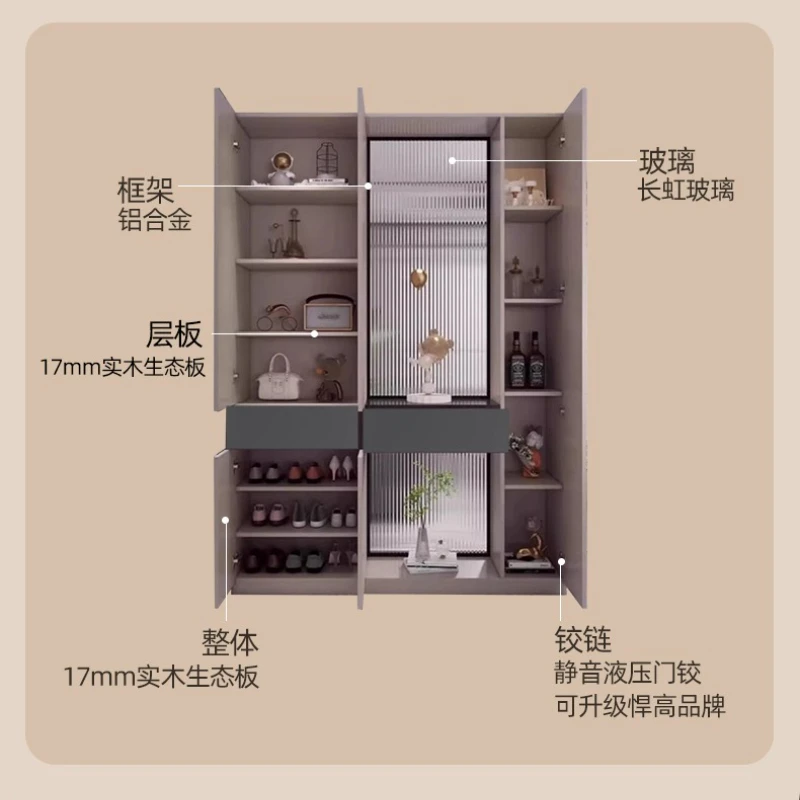 خزانة الويسكي المنزل طاولة بار يعرض خزانة مع أبواب زجاجية الأثاث زجاجات النبيذ خزانة Vinoteca مبرد النبيذ #4