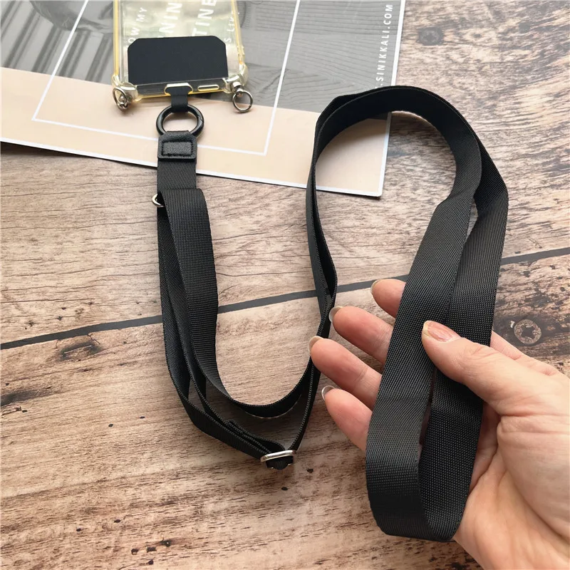 Polyester Adjustable Webbing Lanyard Wrist Lanyard Gasket Hanging Neck Sling Multifunctional Mobile Phone Rope