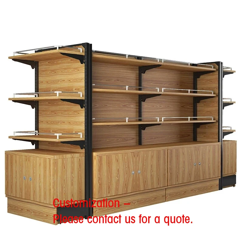 

custom.Custom Supermarket Wooden Retail Gondola Shelving Display Stand