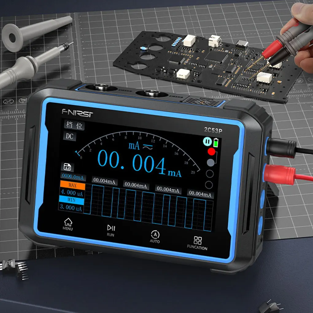 FNIRSI 2C53P Touch Screen Digital Oscilloscope+Multimeter+Signal Generator 3IN1 Dual Channel 50MHZ Automatic Osciloscópio Tools