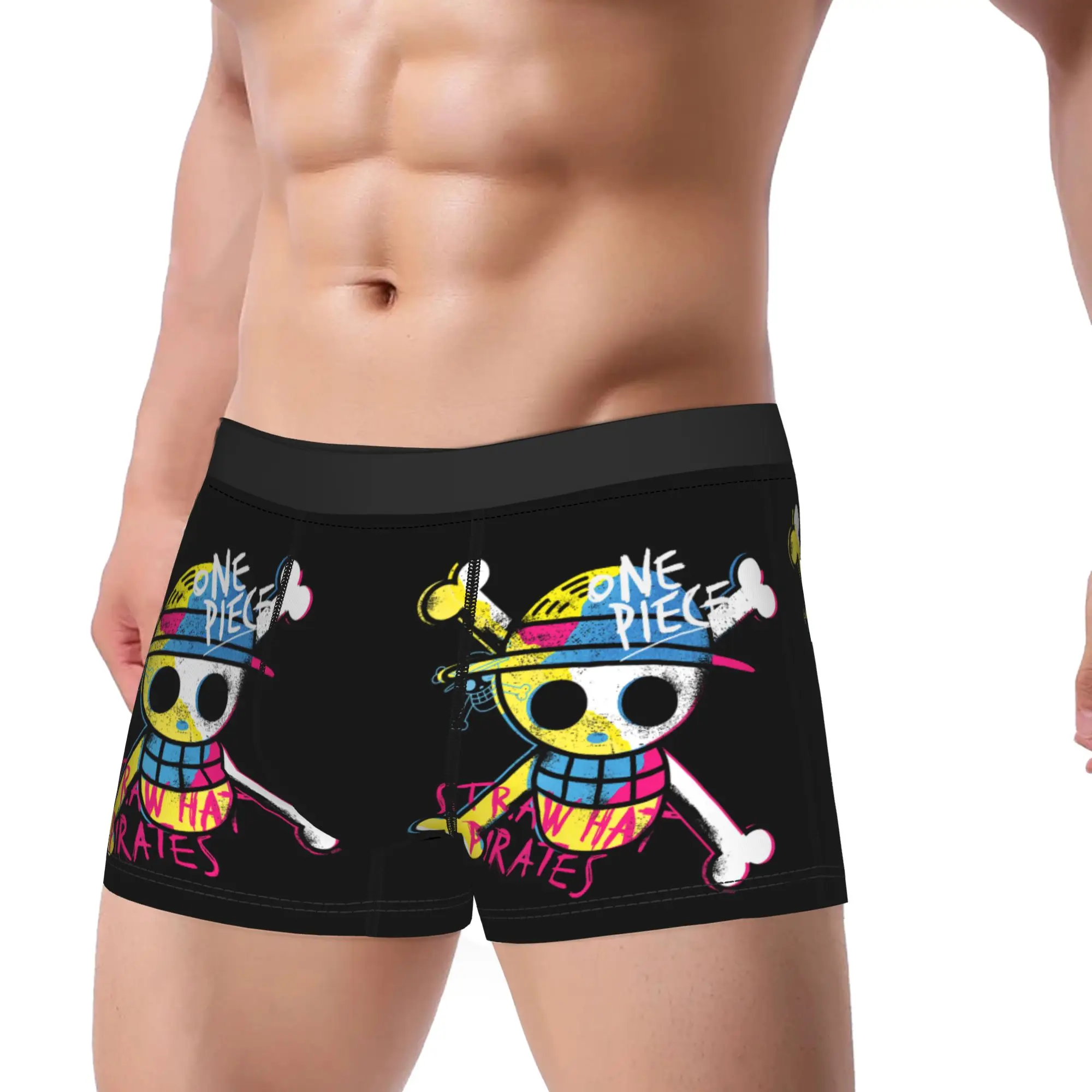 One Piece Straw Hat Pirates Officially Licensed  Underpants Homme Panties Men's Underwear Sexy Shorts Boxer Briefs