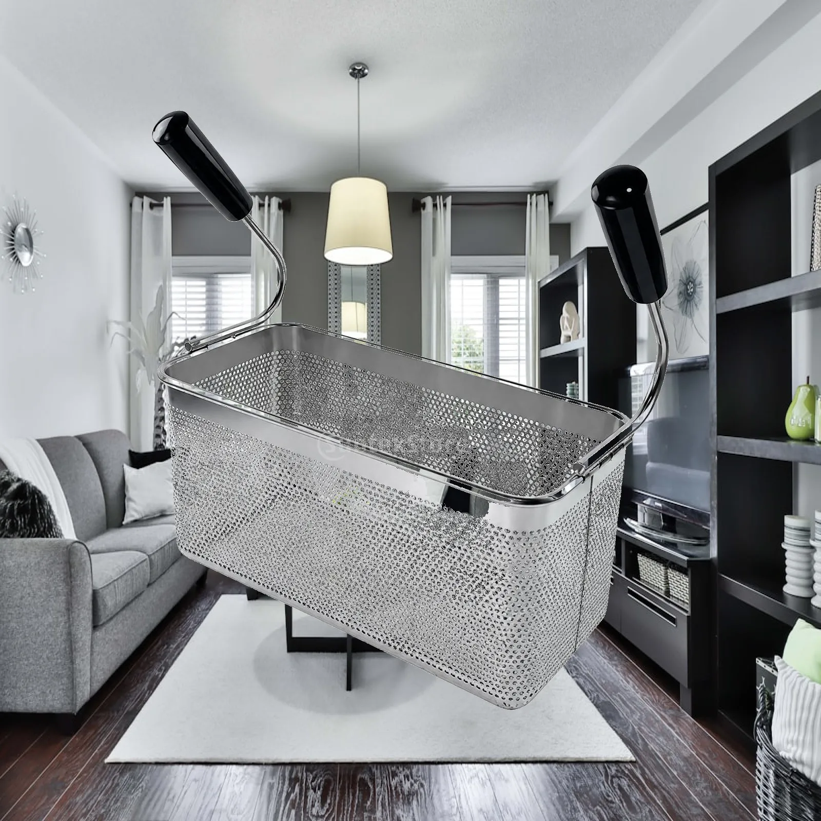 Fryer Basket Commercial Stainless - ตะกร้าสแตนเลสเกรดเชิงพาณิชย์สำหรับพาสต้า ตะกร้าทอดลึกแบบทนทาน
