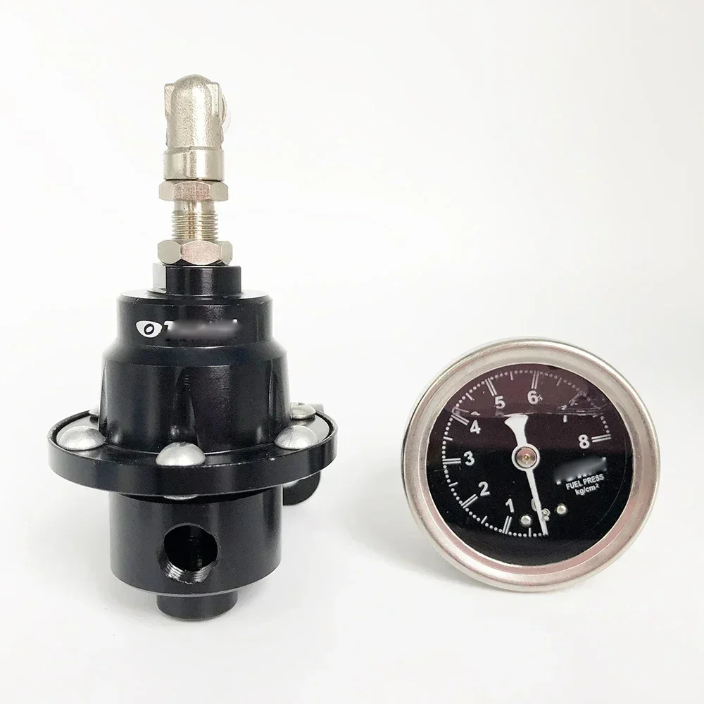 Kit Régulateur De Pression Carburant Universel Alliage Aluminium 0-140 Psi Avec Jauge Et Accessoires