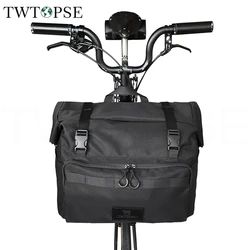 TWTOPSE 27.5L Folding Bike Bag For Brompton Bicycle Borough Roll Top Large Laptop Tool Bottle High-Capacity Shoulder Strap Bag