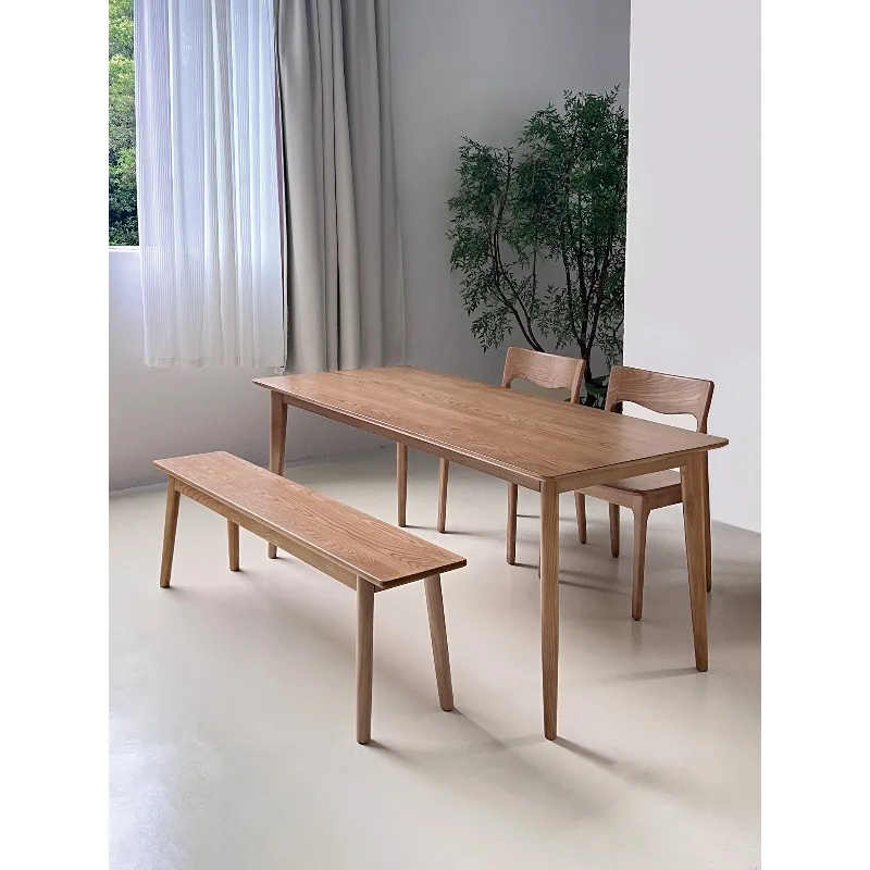 

Solid wood bench, ash wood bench, modern simple bedside bench, Nordic home card seat , shoe changing