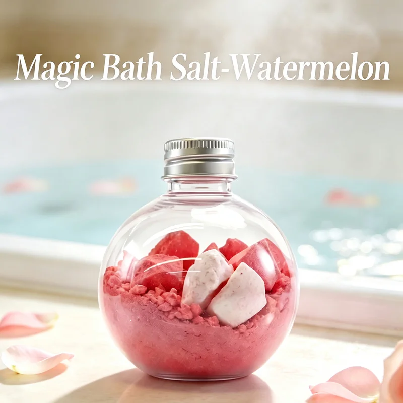 Magical Watermelon Bath Salts Refreshing Aromatherapy Soak Energizing Mood Boosting Natural Sea Salt for Summer Spa view 4