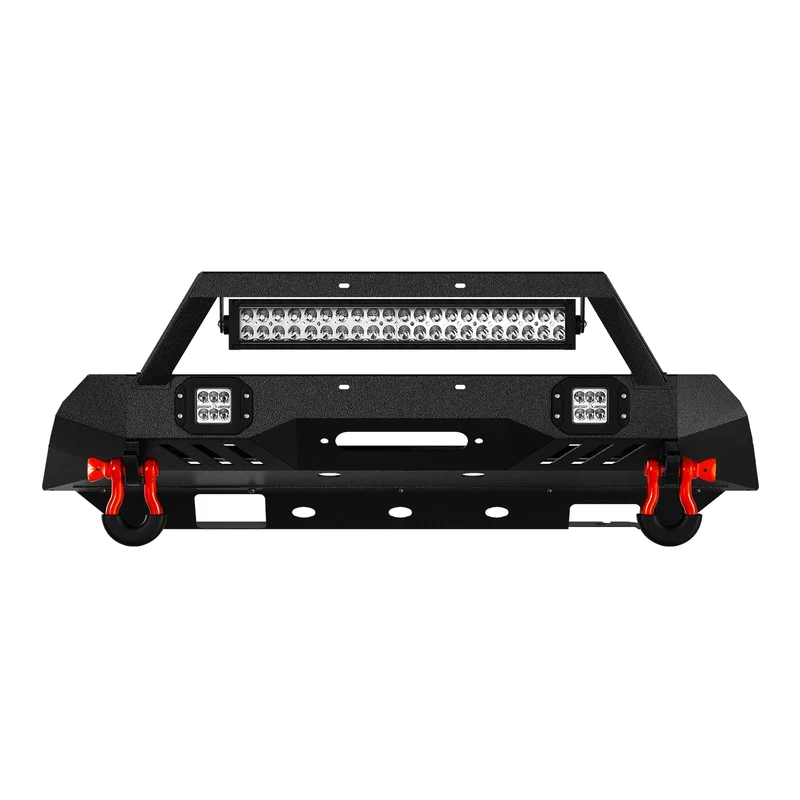 

High Quality Stubby Front Bumper With Winch Plate Skid Plate LED Lights D-rings Fit 2016-2023 3rd Gen Offroad Model