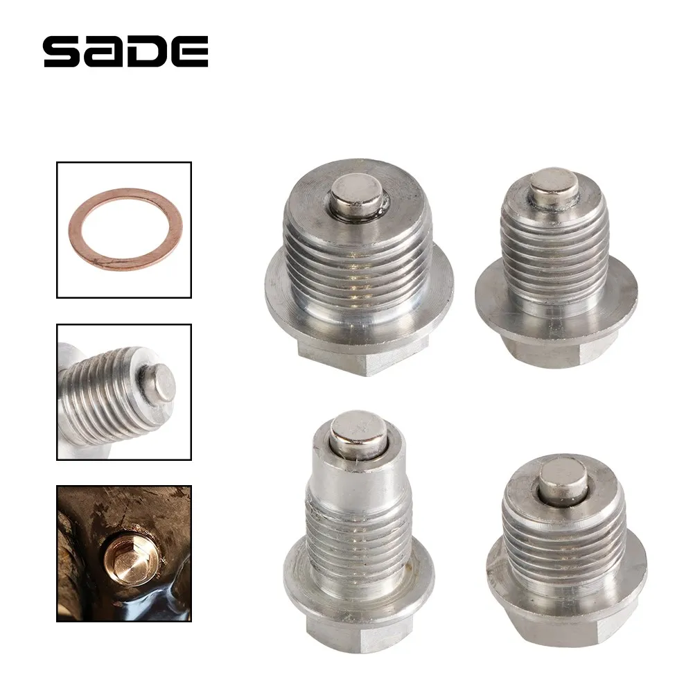 M12x1.25/1.5/1.75 M14x1.5 M16x1.5 M18x1.5 Stainless Steel Magnetic Oil Drain Plug Oil Drain Sump Nut Auto Parts Car Accessories