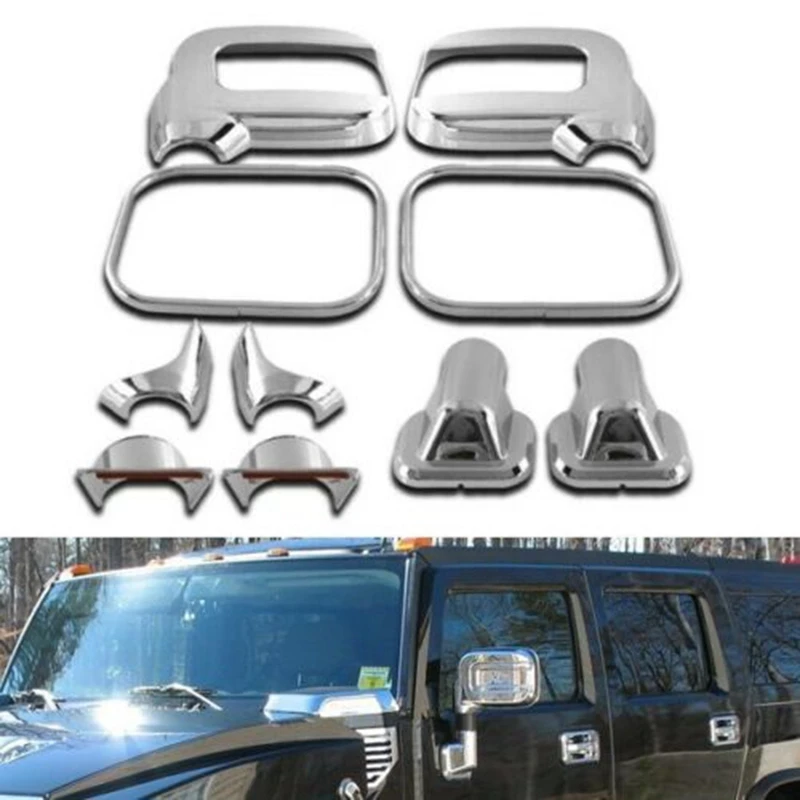 

Car Door Mirror Covers Trims Moulding Chrome For Hummer H2 SUV SUT 2006-2009