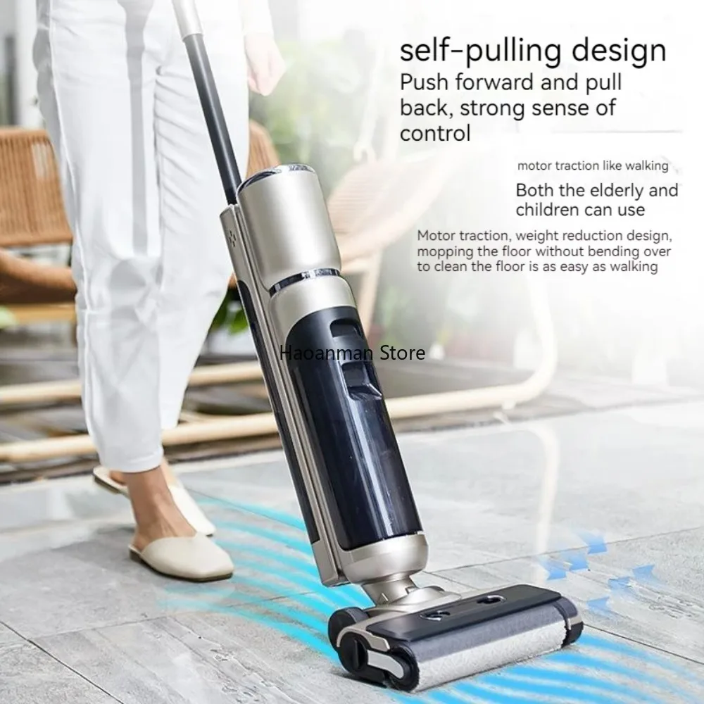 Household Intelligent Voice Hand-Held Floor Washing Machine Automatic Drag and Suction All-in-One Unit Low Noise IPX4 Waterproof