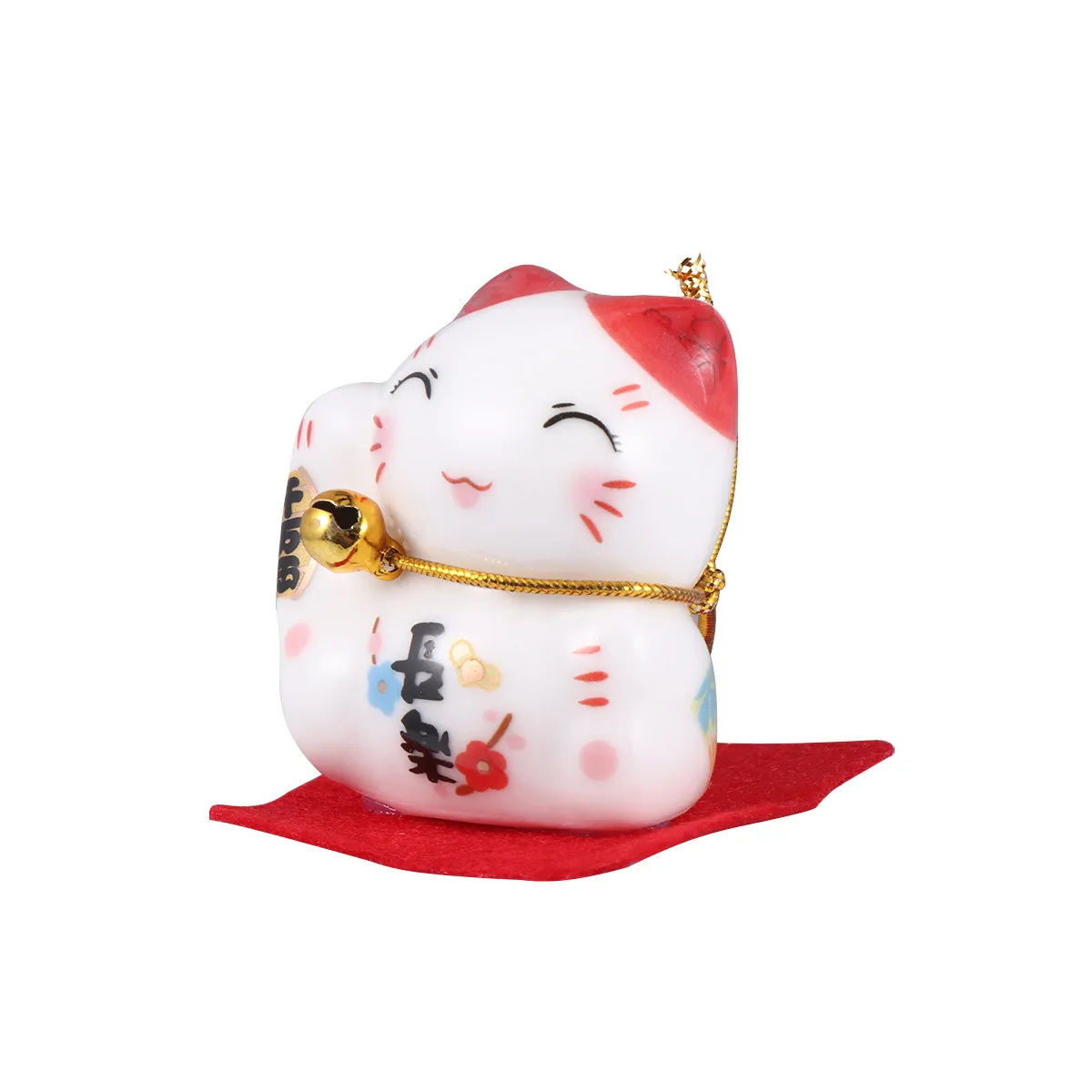 5Pcs Cat Ornaments Premium Plastic Wealth Symbol Home Car Decoration Lucky Cat Figurines Table Decor Table Decoration
