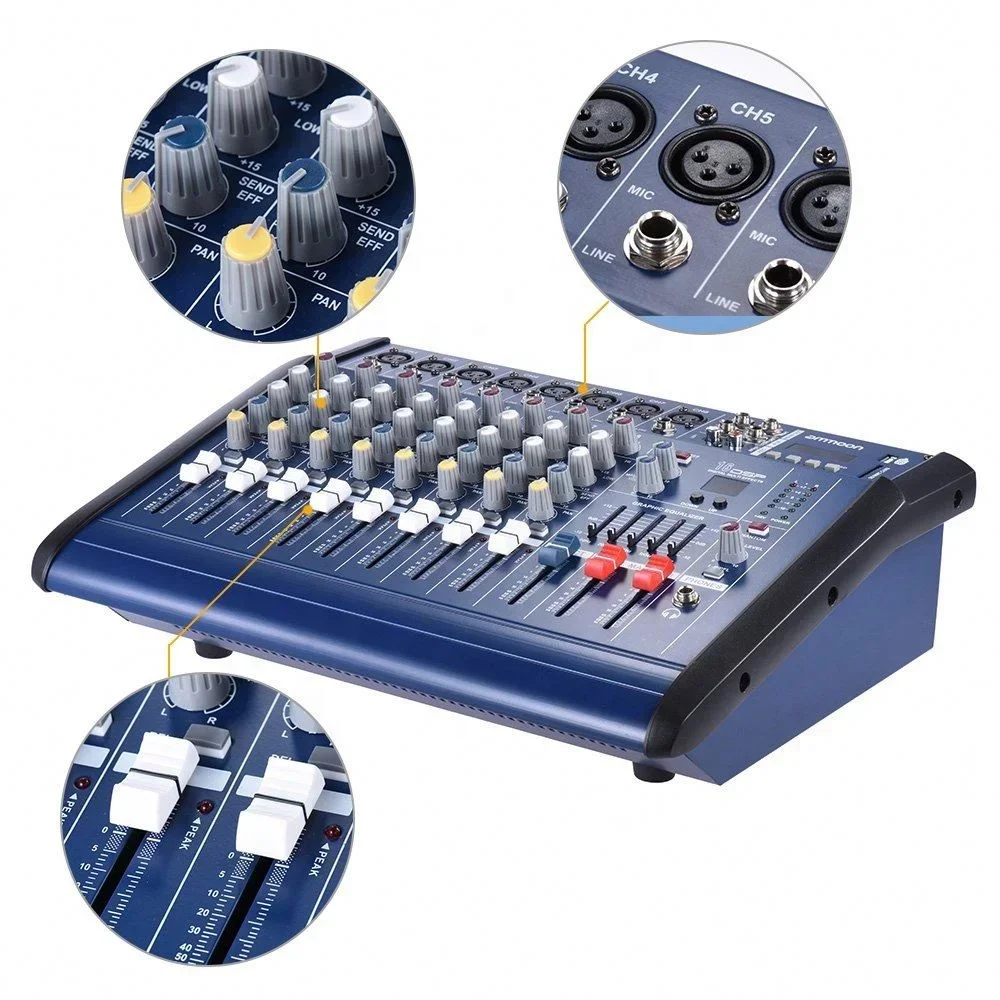 4/6/8/10/12 channel amplifier mixing console DSP Bluetooth equalization stage multimedia home KTV all-in-one machine