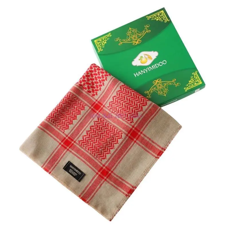 49ME Anti-UV ผู้ชายอาหรับน้ำหนักเบา Headscarf มุสลิมดูไบ Casual Headwear ผ้าพันคอป้องกันฝุ่นคอสำหรับฝาครอบหัว Turban หมวก