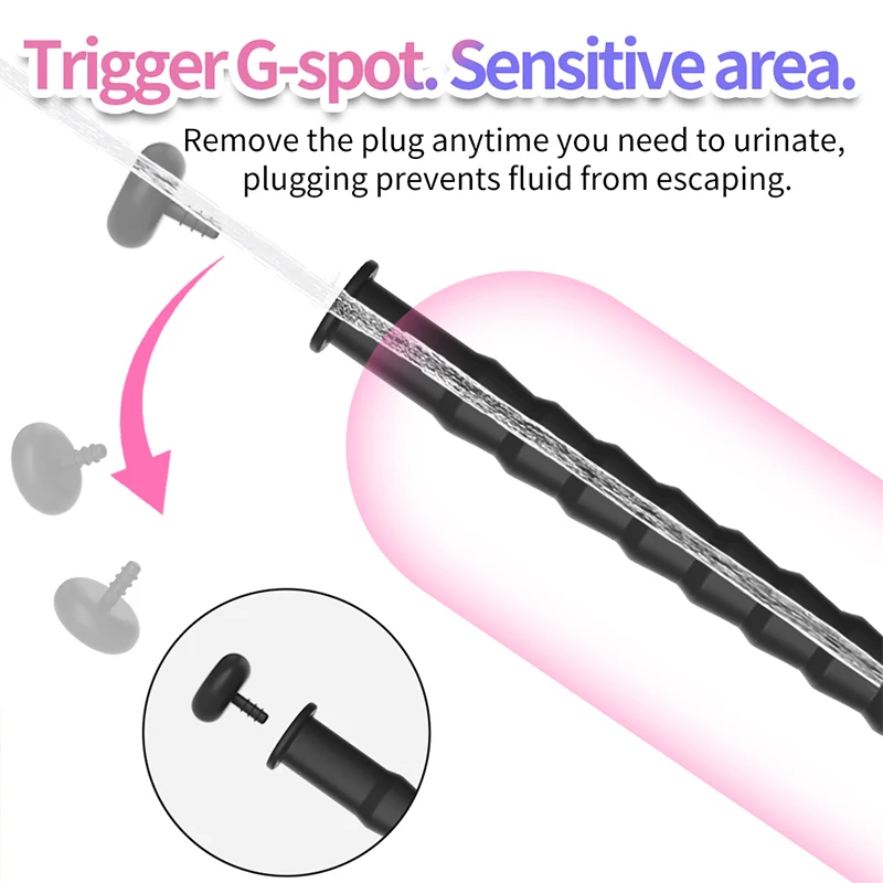 Male Long Urethral With Plug Multi purpose Urethral Tube Silicone Horse Eye Urethral Rod Urethral Stimulate Expander Sex Toys view 3