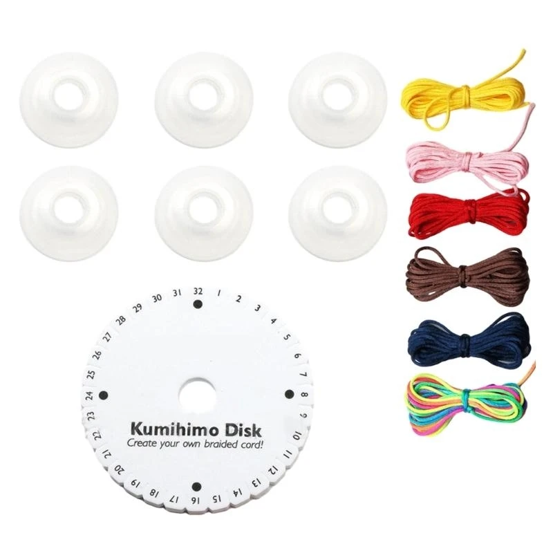 

Versatile Braiding Disk Round Square Kumihimo Beading Cord Disc Braiding Braided Plate DIY Bracelet Loom Weaving Board