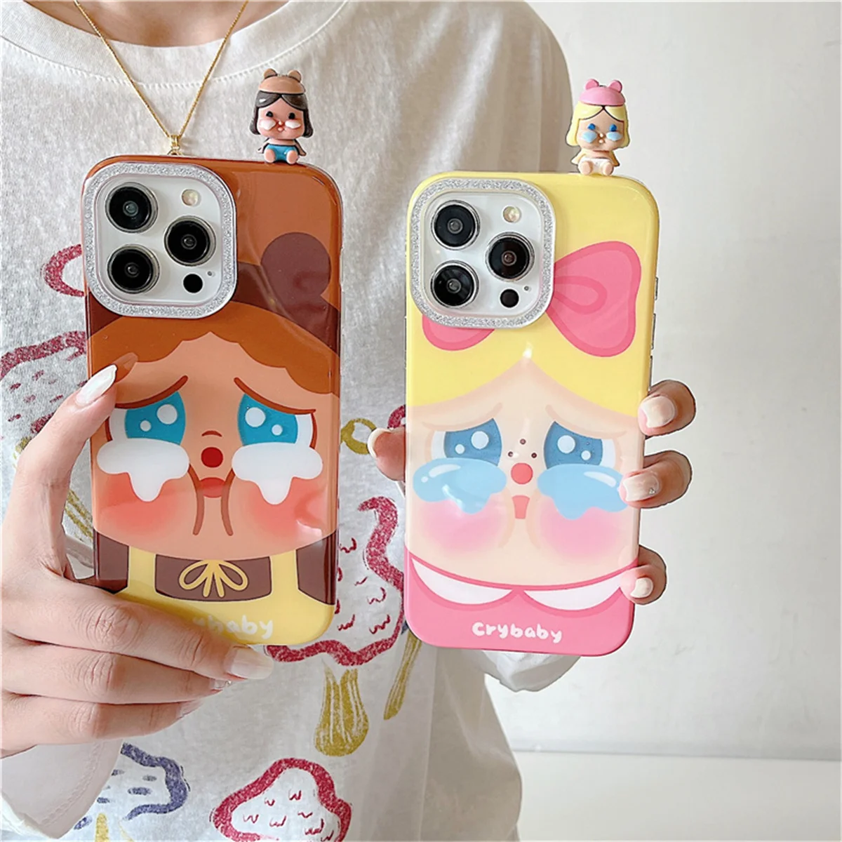 

Cute 3D Toy Phone Case For iPhone 16 Pro 15 14 Pro Max 15Pro Back Cover Shockproof Protective Cases Cartoon Funda