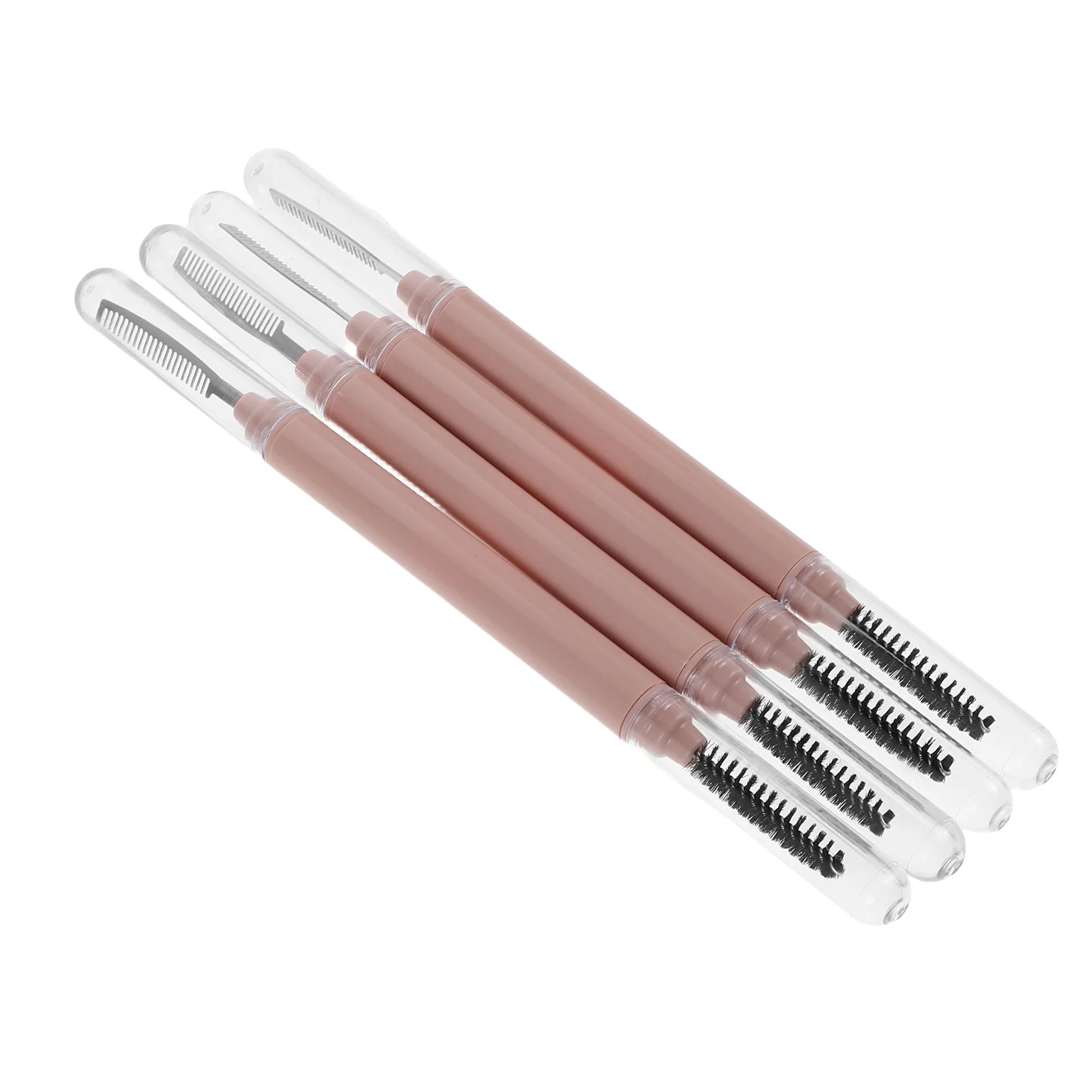 4 قطعة الفولاذ المقاوم للصدأ ثنائي الغرض الجمال مشط رمش فاصل الماسكارا قضيب أداة المحمولة فرشاة للمكياج للسفر يوميا #1