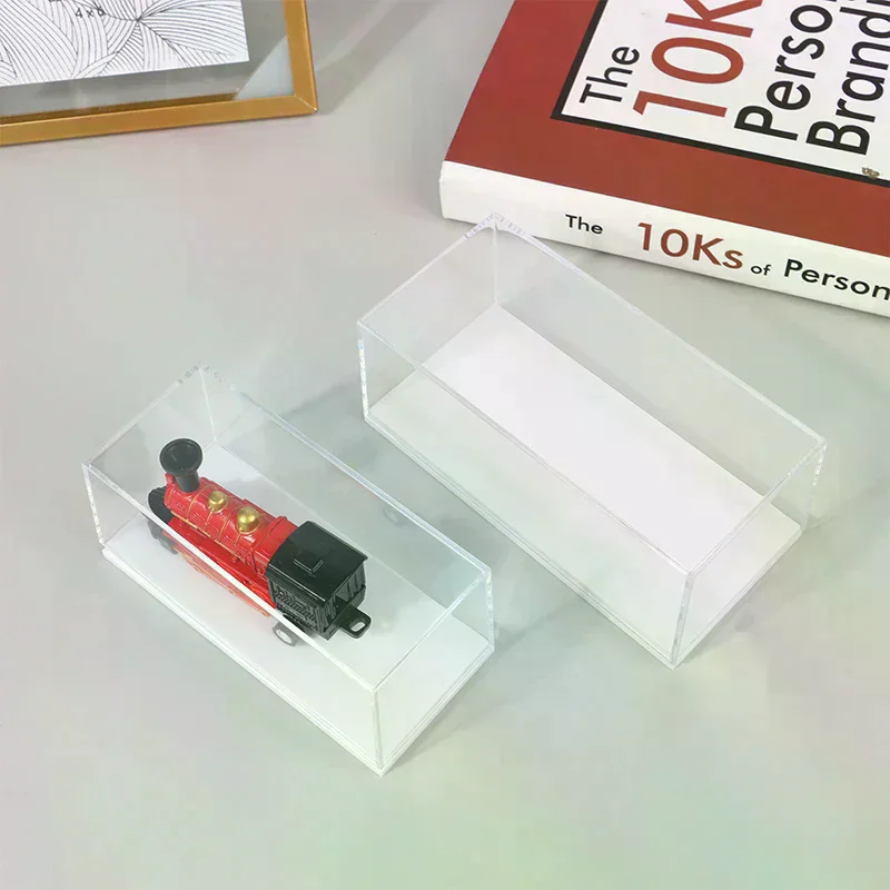 1:64 Scale Car Model Display Box Transparent Acrylic Dustproof Case Hard Cover Collectible Miniature Figure Toy Protection