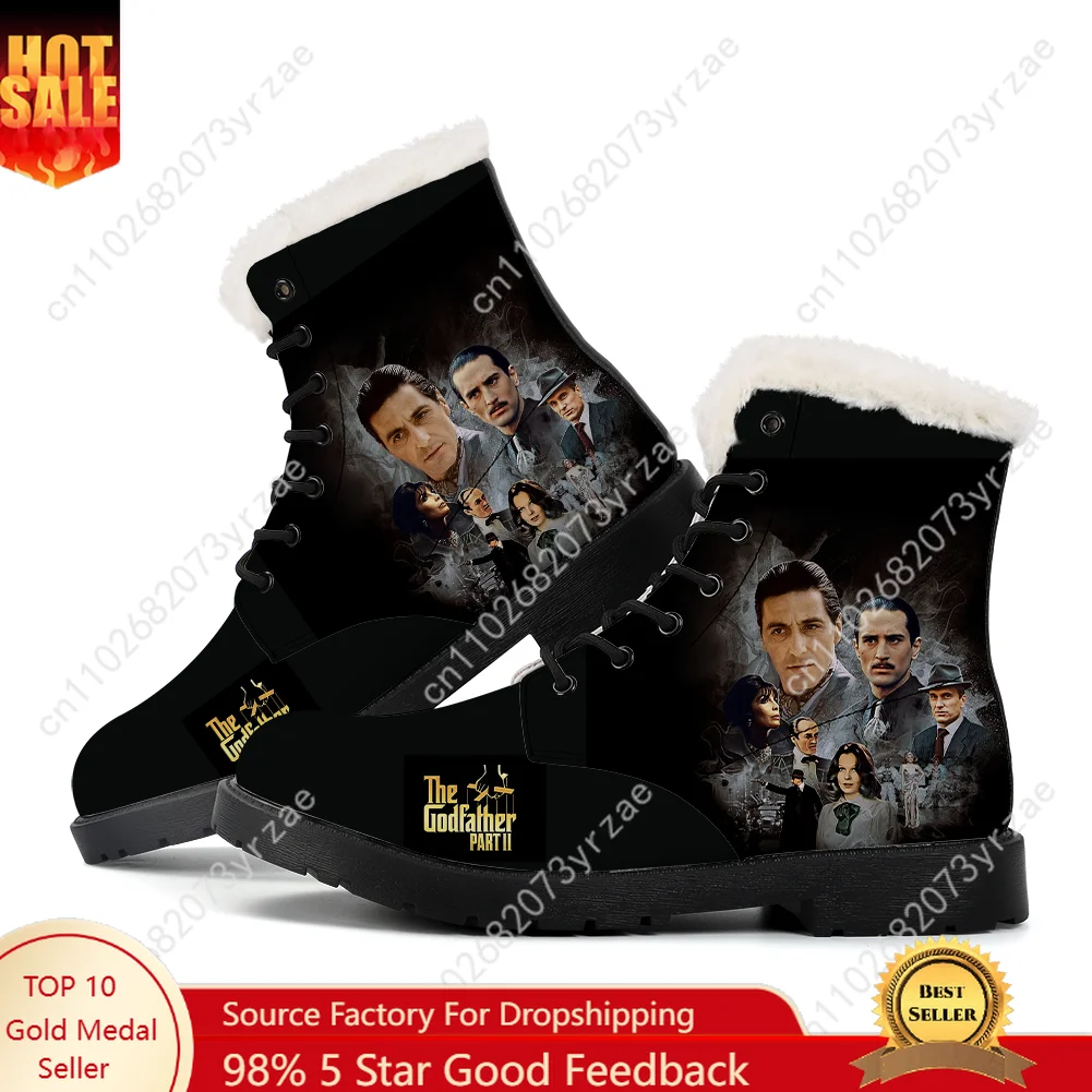 

The Godfather Part II Plush Boot Men Women Teenager Casual Shoe Outdoor Warm Boot High Quality Personalized Pattern Custom Shoes