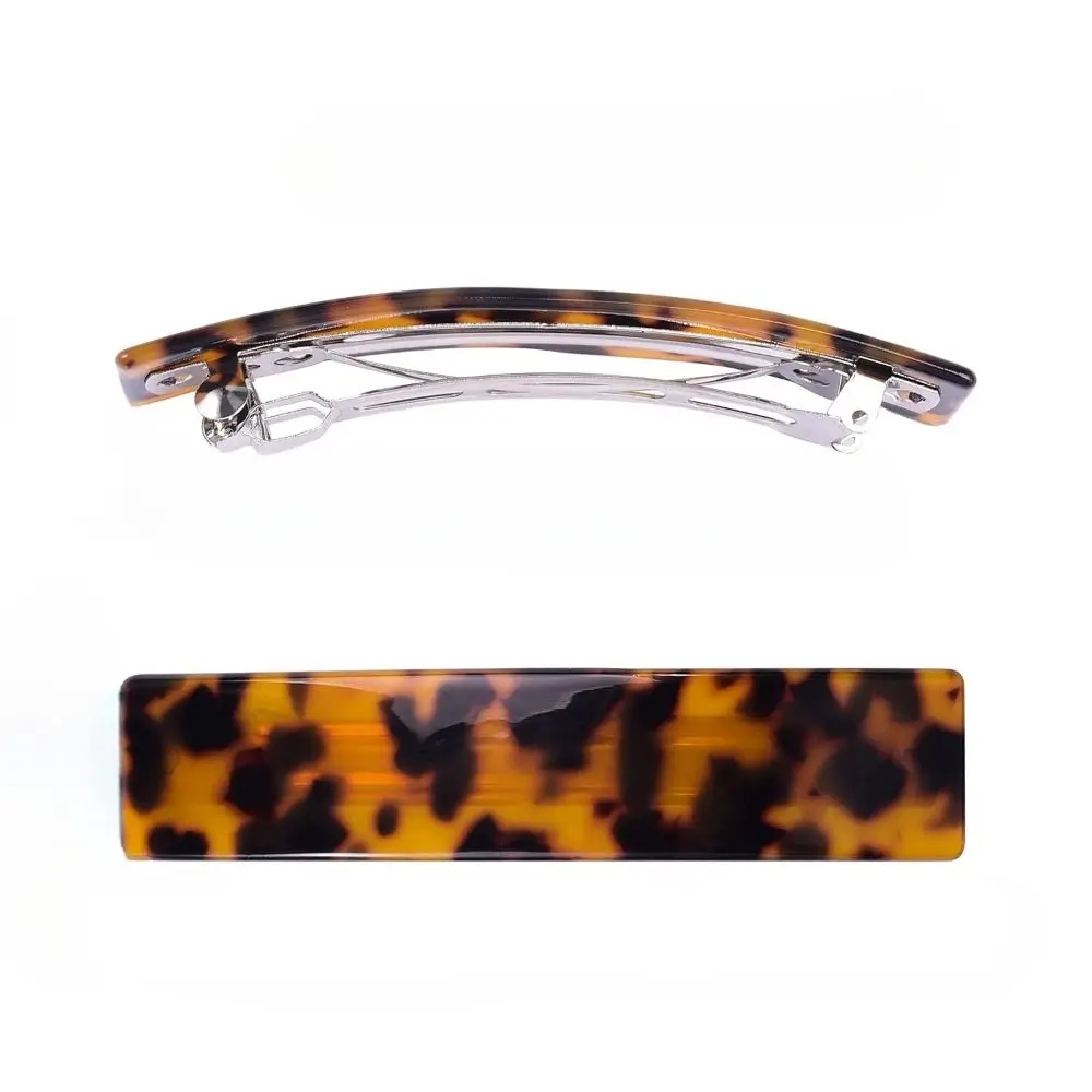 Acetate Acrylic French Hair Barrettes Curved Rectangle Styling Hair Accessories Ponytail Holder Automatic