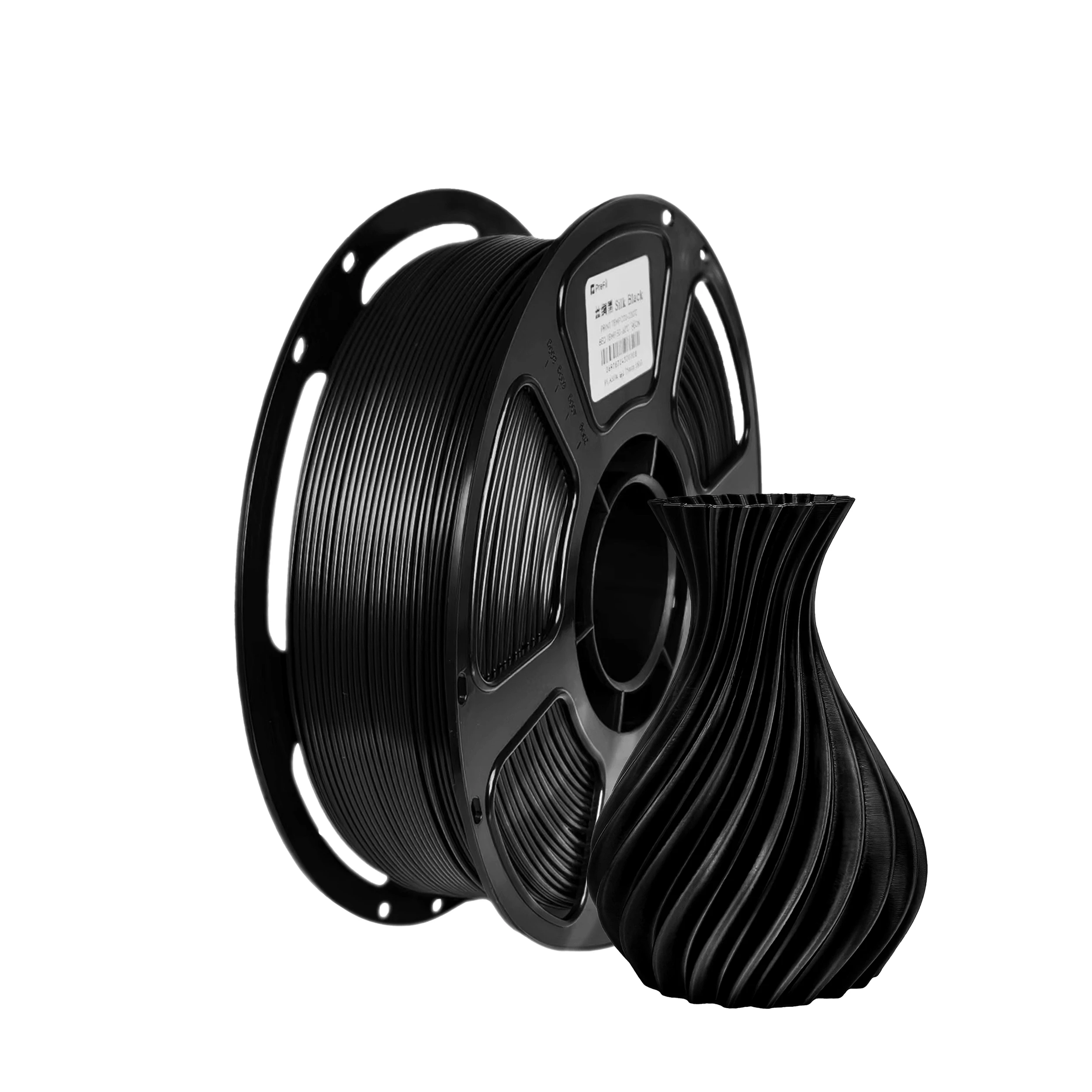 Silk Single Color 3D Printing Consumables PLA Silk 1KG 3D Printer Monochrome Silk Black 3Ds Filament