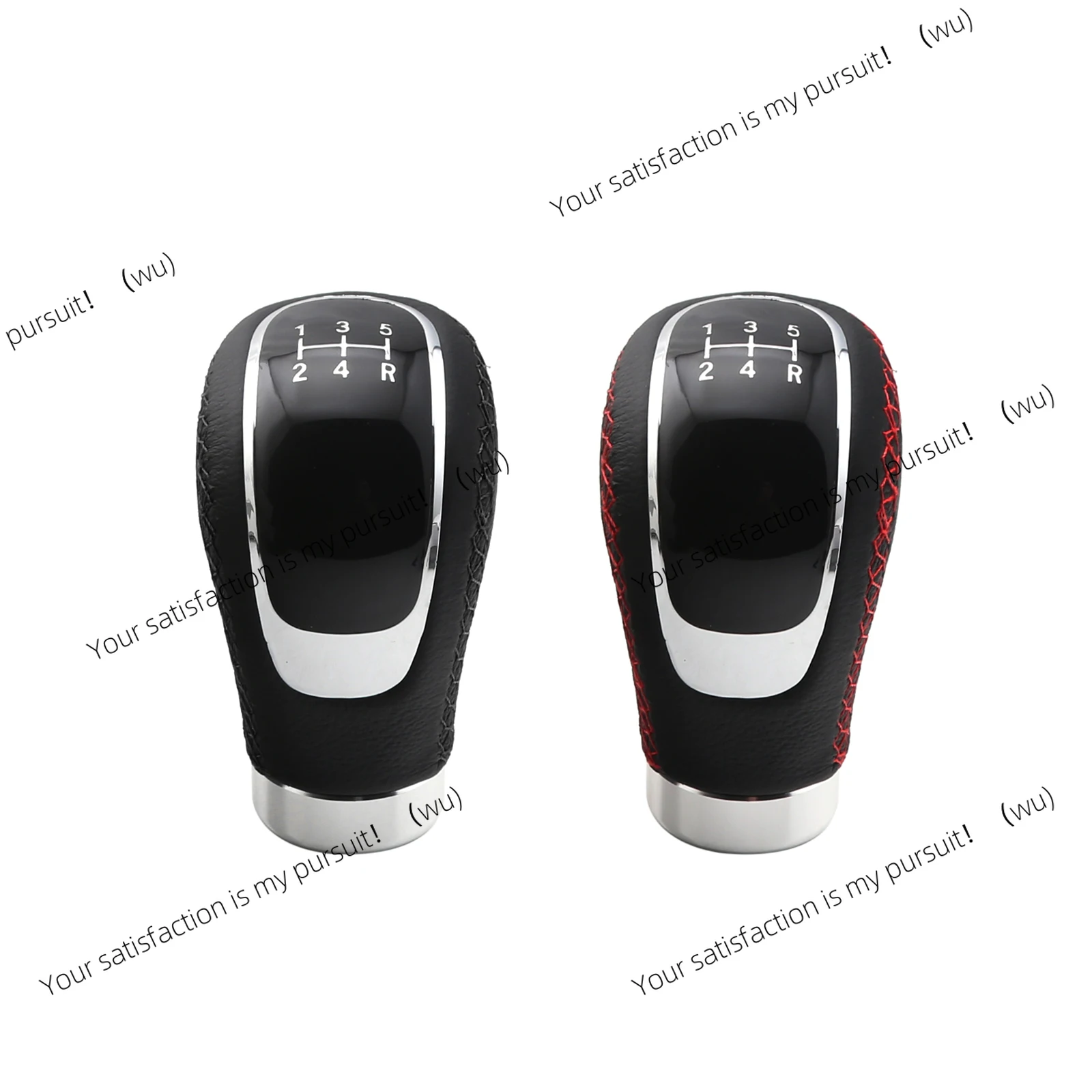 Universal 5-Speed Gear Shift Knob Leather Shifter Lever for Manual Transmission Cars Anti-Slip Ergonomic Design Auto Accessories