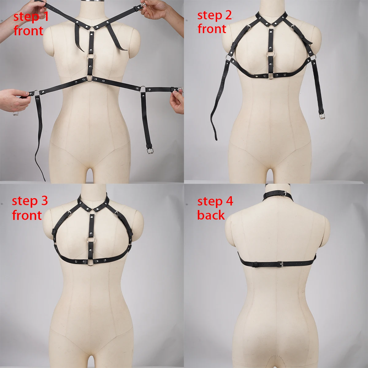 Fashion Belt Street Style Chest Harness Belt Suspenders for Women Decoration Punk Rock Leather Belt Gothic Clothing Accessories
