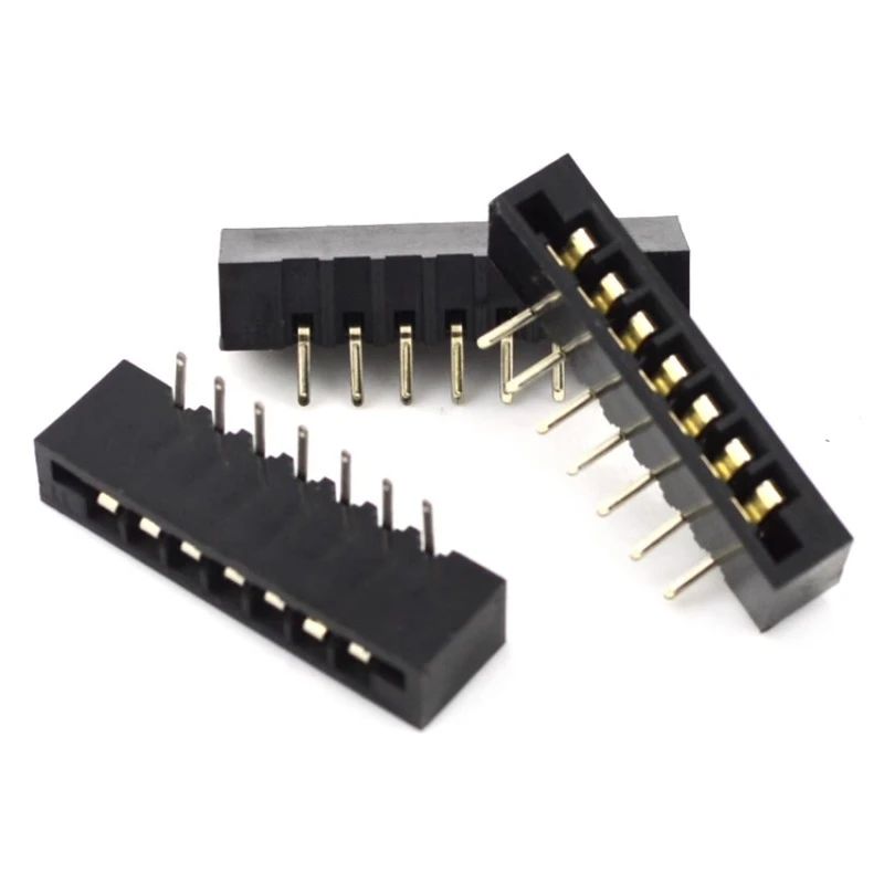 Pie curvo de paso de 2,54 Mm, conexión de doble cara, Cable de enchufe de membrana Horizontal 7P, conector FPC, asiento de Cable Flexible FFC