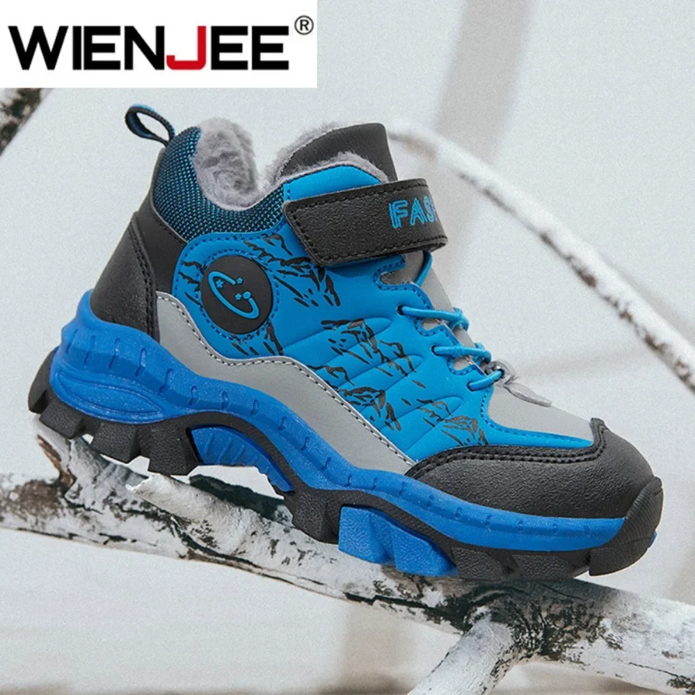 

Winter Children's Casual Snow Ankle Boots Non-slip Outdoor Mountain Climbing Shoes Fashion Kids Waterproof Warm Sneakers