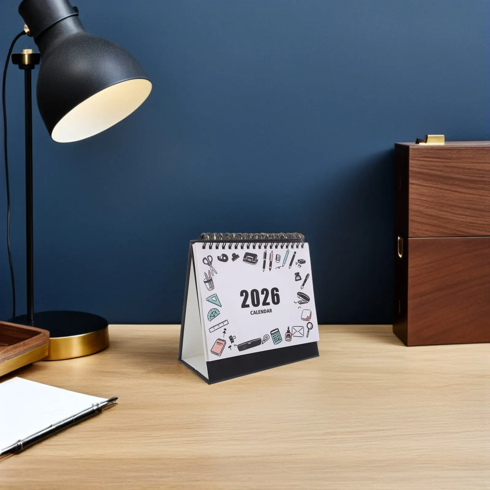 

Mini Desk Calendar 2025-2026 Monthly Flip Standing Small Desktop Calendar Sticker Planner Office Home Classroom