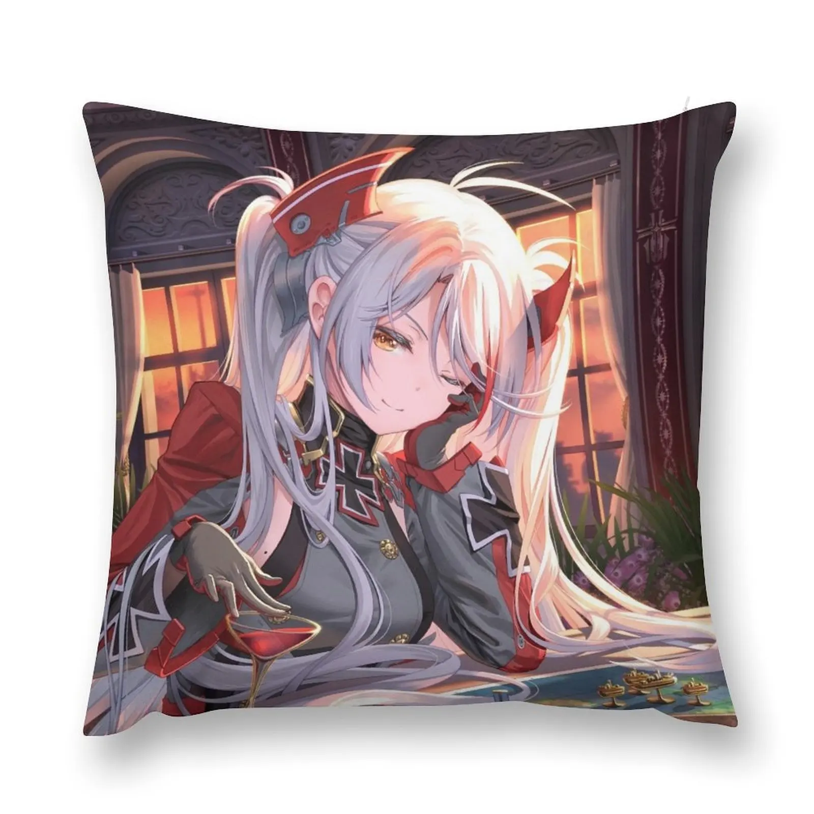 Play with Prinz Eugen Throw Pillow Cushion Cover For Sofa Throw Pillow Throw Pillow Covers