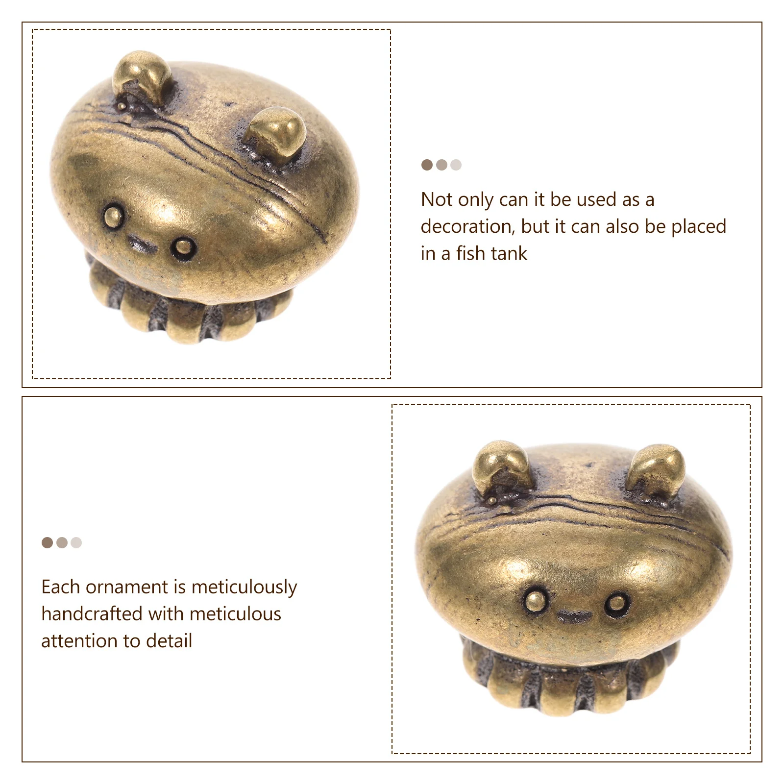 

Brass Jellyfish Sculpture Creative Fish Tank Miniature Aquarium Decoration Oceanic Brass Animal Craft Vintage Jellyfish Ornament