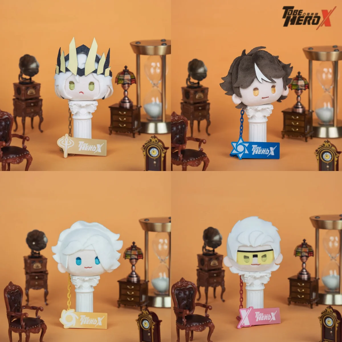 Quente genuíno em estoque para ser herói x animado pelúcia emblema série na moda caixa cega brinquedos decoração coleção presente surpresa de aniversário