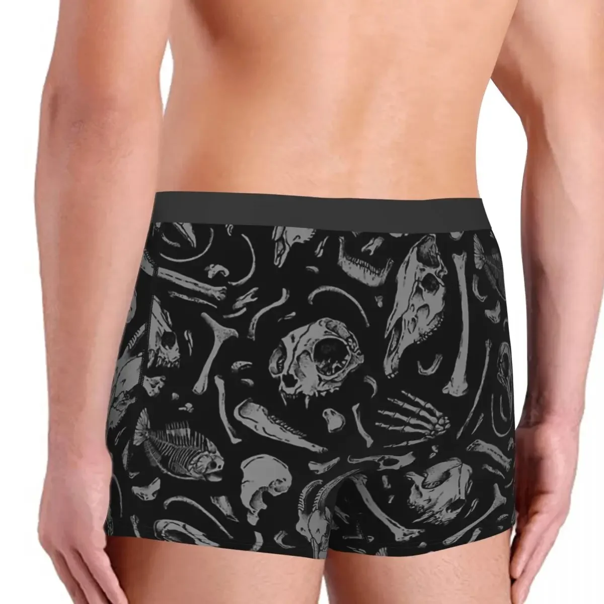 Masculino Boxer Cueca, Ossos e Caveira Cuecas, Calcinhas Masculina, Ventile