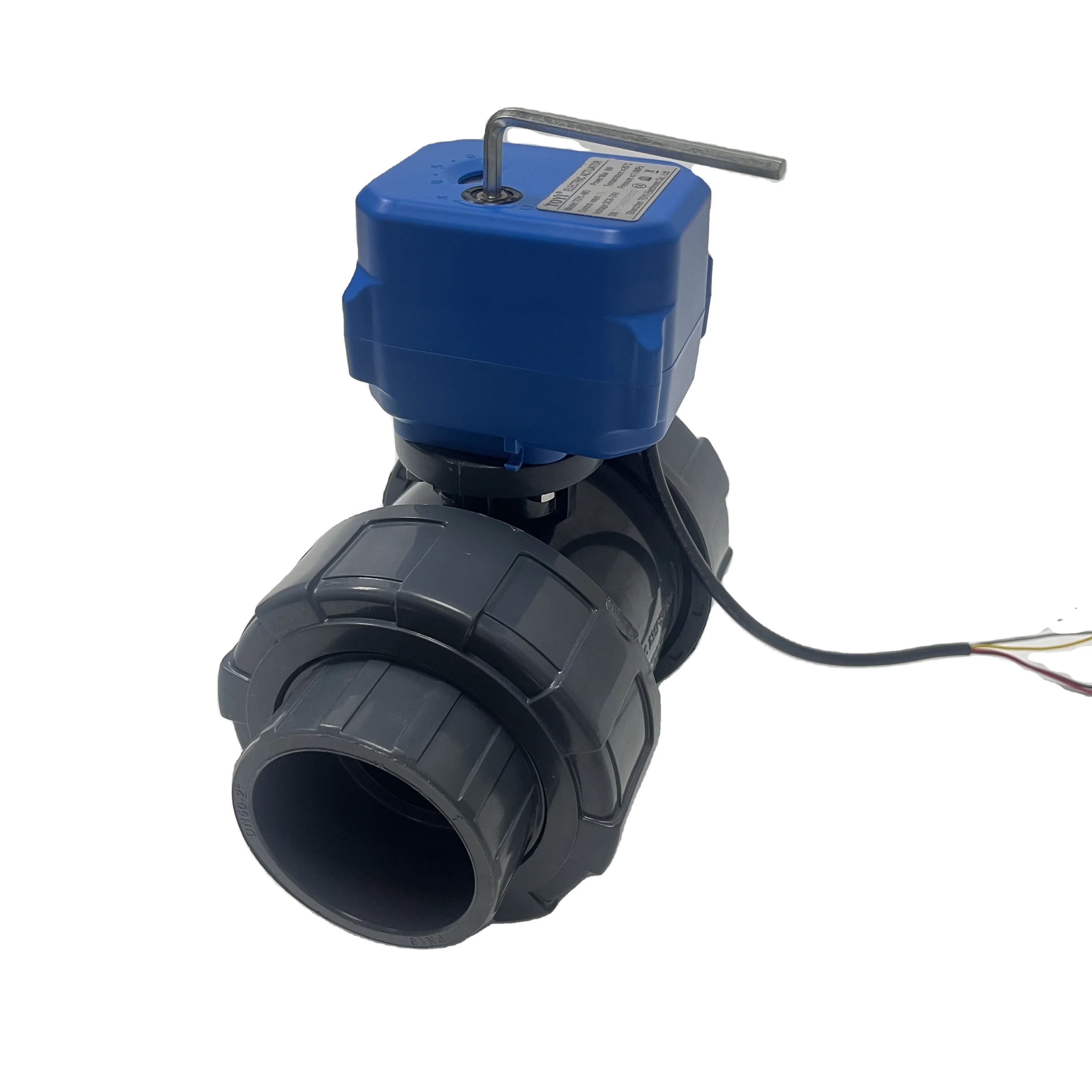 Electric Ball Valve UPVC/PVC Motorized Water Valve 2Way1.6Mpa Automatic On/Off Valve for Irrigation Pool and PLC Control Systems