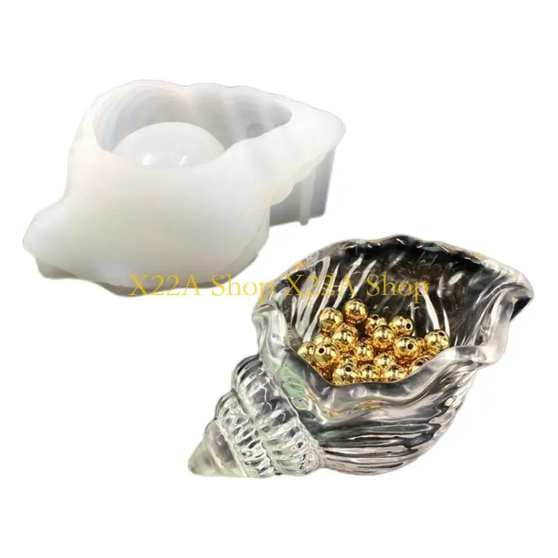 Unique Soap Dish Mold Conch Silicone Moulds for Resin Casting Dish Jewellery Tray