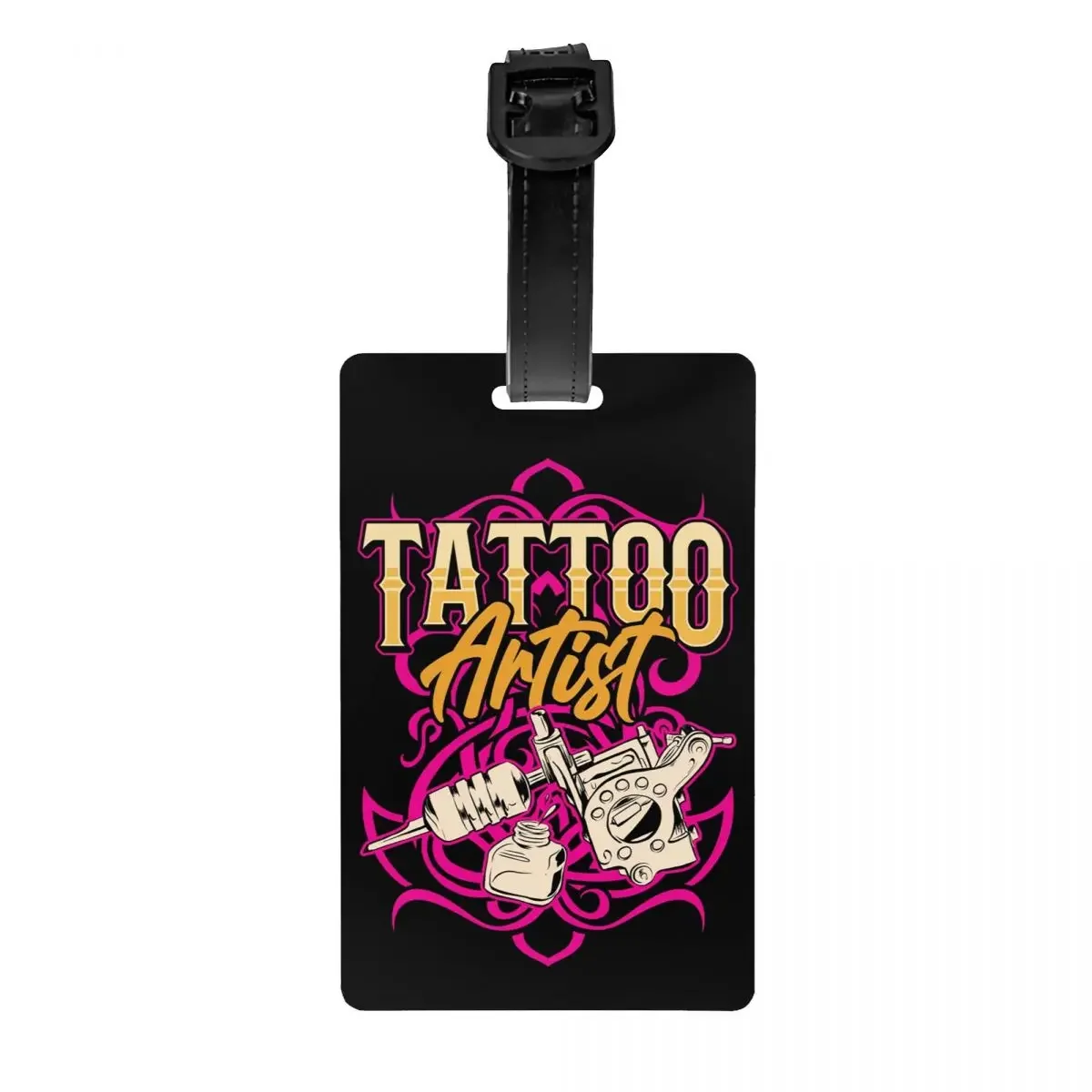 

Custom Tattoo Artist Art Ink Job Luggage Tag With Name Card Privacy Cover ID Label for Travel Bag Suitcase