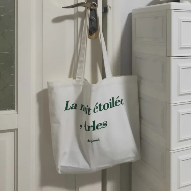 Women\'s Bag Cheap Casual Large Capacity Shoulder Bags Shopper Canvas ugh letter Fashion Harajuku Zipper Print Ulzzang Handbags