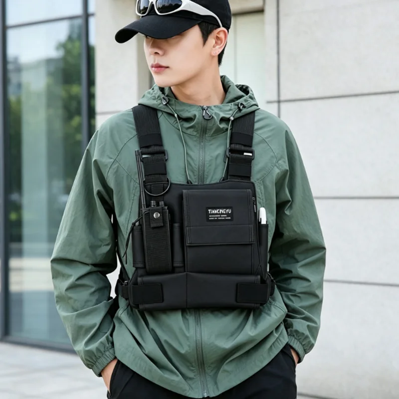 2026 New Chest bags unisex Function Chest Rig Bag Men Vest Backpack Walkie-talkie bag for running fishing cycling outdoor Sports
