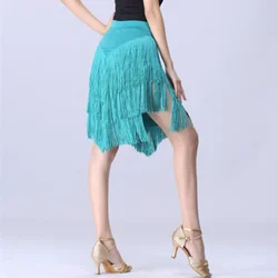 Latin Dance Skirt New Training Clothing Adult Half Length Skirt Fringe Skirt Lower Clothing Competition Performance Clothing