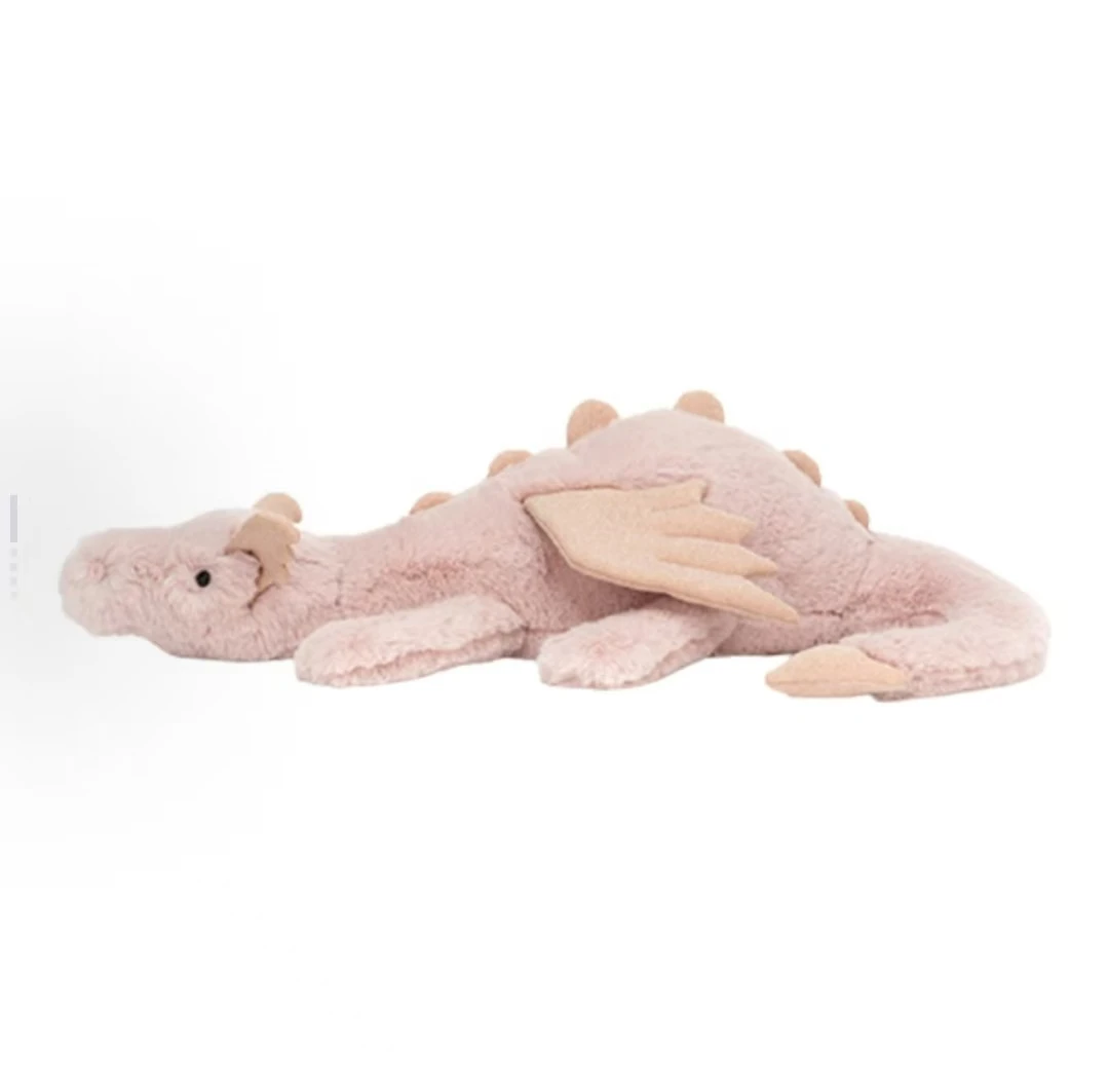 AUTHENTIC Jellycat Rose Dragon Plush - 27.6" (2Lbs) Weighted Pink Dragon, Soft Sturdy Toy for Kids & Adults, 2025 Version